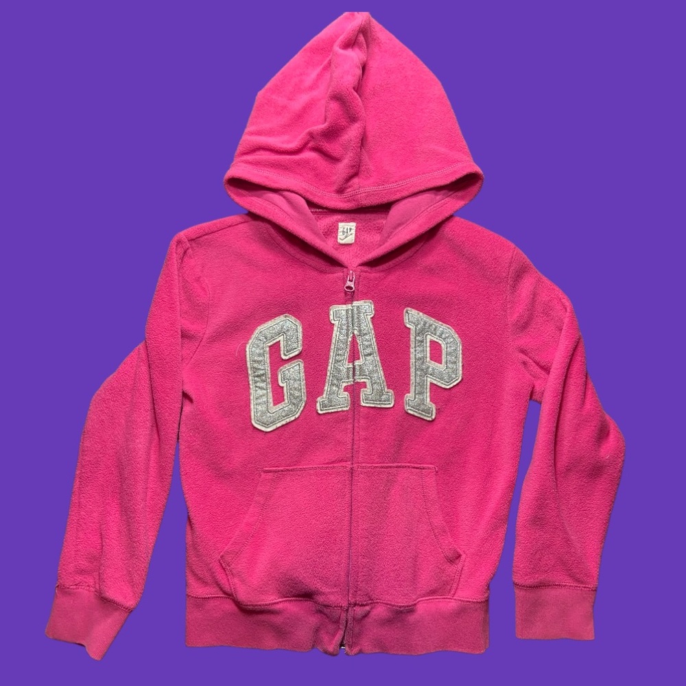 GAP GIRLS SIZE XL12 100% POLYESTER HOODED SWEATSHIRT